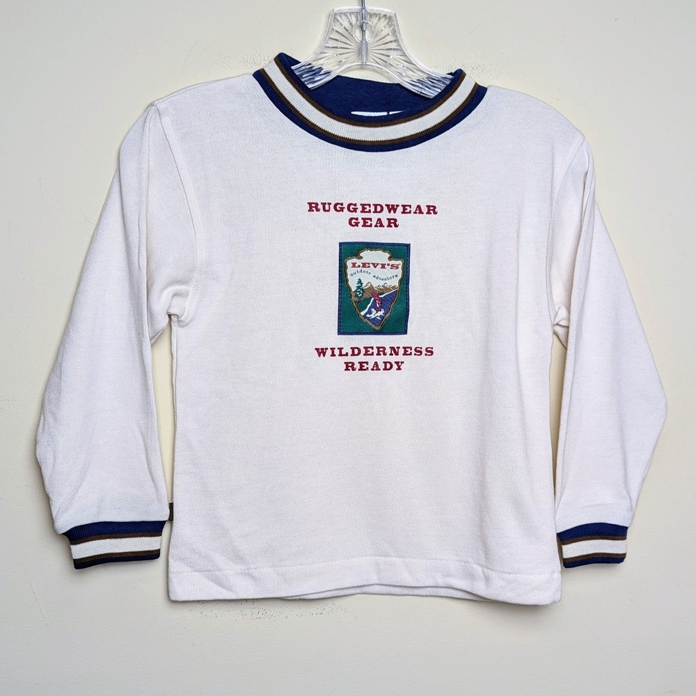 Vintage Little Levis Ruggedwear Gear Wilderness Long Sleeve Shirt Youth Size 7